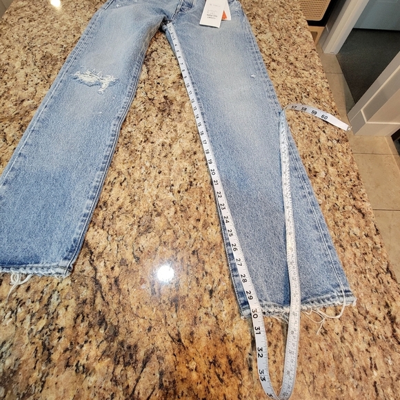 Moussy MV Hesperia Straight Distressed Blue Women's 24 NWT - Picture 9 of 11